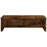 vidaXL Stojalo za zaslon s predali dimljeni hrast 50x27x15 cm inž. les | Shoptok.si