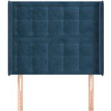 Vzglavje z ušesi temno modro 103x16x118/128 cm žamet, (20792959) | Shoptok.si