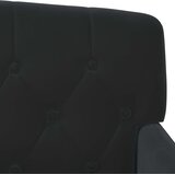  Ljubavni kauč s gumbima Crna 111 x 65 x 79 cm Baršun | Eponuda.ba