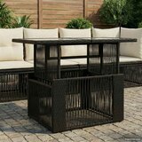  Stol za vrt Crna 100 x 55 x 37 cm PE Rattan i Staklo | shoptok.hr