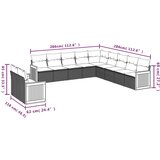 vidaXL 11-dijelni set vrtnih sofa od poliratana s jastucima bež | shoptok.hr