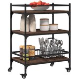  Kuhinjska kolica boja hrasta 65x40x86,5 cm konstruirano drvo | Eponuda.com