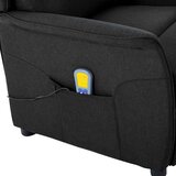  Massagerica s jastukom Crna 93.5 x 67.5 x 101.5 cm tkanina | shoptok.hr