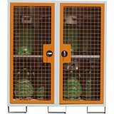 eurokraft basic Omara za plinske jeklenke, 2 vrat, VxŠxG 1550 x 1360 x 680 mm | Shoptok.si