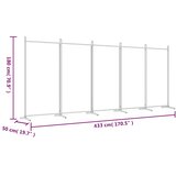 Sobna pregrada s 5 panela antracit 433x180 cm od tkanine | Eponuda.com