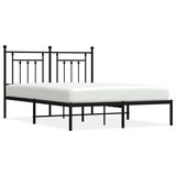  Metalni okvir za krevet s uzglavljem crni 150x200 cm | Eponuda.com