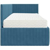  Kutni krevetni okvir s madracem s uzglavljem 2 pcs Plava Baršun | shoptok.hr