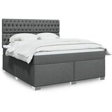 Maison Chic Box spring postelja - Vzmetna postelja z vzmetnico temno siva 180x200 cm blago SL11469, (21906321) | Shoptok.si