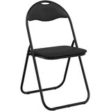  Zložljiva stolica 2 pcs Črna 48 x 43,5 x 81 cm Umjetno usnje, (5000296765) | Shoptok.si