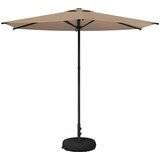  Vrtni Parasol s Podnožjem Pravokutni 2,7 x 2,7 m Poliester Smeđesiva 270 x 270 cm | shoptok.hr