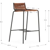 Marckeric Kovinski barski stol v barvi terakote (višina sedeža 65 cm) Emily – | Shoptok.si