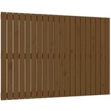  Stensko posteljno vzglavje medeno rjavo 127,5x3x90 cm borovina | Shoptok.si