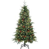 vidaXL Umetno Zložljivo Božično Drevo Zelena 150 cm PE in PVC | Shoptok.si