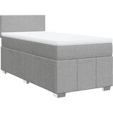  Okvir kreveta s oprugama i madrac svjetlosivi 90x200cm tkanina | shoptok.hr