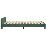  Posteljni okvir z vzglavjem temno zelen 120x200 cm žamet | Shoptok.si