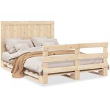  Okvir za krevet s uzglavljem 140x200 cm od masivne borovine | shoptok.hr