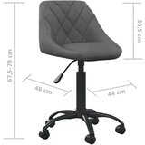  Radna stolica - Uredska stolica tamnosiva baršunasta | shoptok.hr