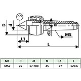 vidaXL Vrtljiva centrirna konica MT2 | Shoptok.si