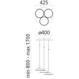 ARTEMIDE 0353030A - led luster na sajli, prigušiva orsa cluster LED/22W/230V 3000K | Eponuda.com