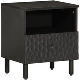 vidaXL Nočna omarica črna 40x33x46 cm trden mangov les Cene