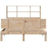 vidaXL Krevet s regalom za knjige bez madraca 120x190 cm od borovine | shoptok.hr
