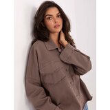 RUE PARIS Shirt-IT-KS-FL5779.87-dark beige Cene
