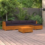Maison Chic Seti vrtnega pohištva - Vrtna garnitura - Vrtni pohištvo set 6-delna z blazinami trden akacijev les, (21808908) | Shoptok.si