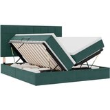  Postelja s shranjevanjem Temno zelena 200 x 200 cm Žamet, (5000100813) | Shoptok.si