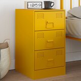 vidaXL Noćni ormarić boja senfa 34,5 x 39 x 62 cm čelični | shoptok.hr