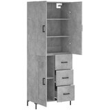  Visoka komoda siva betona 69,5x34x180 cm od konstruiranog drva | shoptok.hr