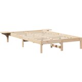 vidaXL Posteljni okvir z nočnimi omaricami Rjava 135 x 190 cm Rjava | Shoptok.si