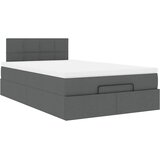  Otomanski krevet s madracem tamnosivi 120x190 cm tkanine | shoptok.hr