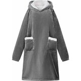  Deka majica s kapuljačom Tamno siva L Flis i flanel | shoptok.hr