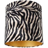 QAZQA Velur senčnik zebra dizajn 40/40/40 zlato v notranjosti | Shoptok.si