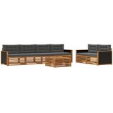  Set vanjskih sofa 7 pcs Prirodna i antracit Poliester | shoptok.hr
