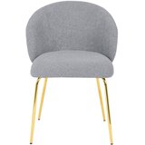 Mömax stol, les, kovina, tekstil siva | Shoptok.si
