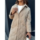 DStreet Women's quilted long coat TRENDIFY beige | shoptok.hr
