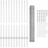  Heksagonalna ograda s stubom 25 x 1 m Pocinčani čelik Srebrna | Eponuda.com