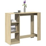  Barski stol s policom boja hrasta 124x46x103,5 cm drveni | shoptok.hr