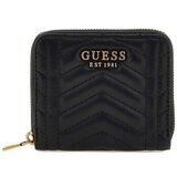 Guess Denarnice LOVIDESLG SMALL ZIP AROUN Črna Cene