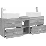  Set ormarića za kupaonicu 3 kom. Siva Sonoma 53 x 34,5 x 63 cm | shoptok.hr