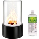 Chameleon Namizni kamin na bioetanol + Bioetanol za kamine 1L, okrogel, črn | Shoptok.si