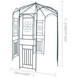 vidaXL Vrtni luk 250 cm tamnozeleni | shoptok.hr