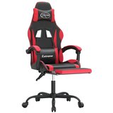  Gaming stol z oporo za noge črno in rdeče umetno usnje, (21378098) | Shoptok.si