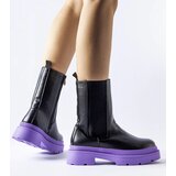 Gemre Black ankle boots on purple sole Garden | Eponuda.ba