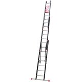 Altrex Večnamenska lestev z aluminijasto oblogo, 3-delna, črna, 3 x 8 klinov | Shoptok.si