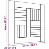 Stolna ploča od masivne tikovine 60 x 60 x 2,5 cm | Shoptok.si