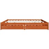  Konstrukcija postelje s predalom Voskast rjav 180 x 200 cm, (5000121382) | Shoptok.si