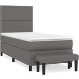  The Living Store Box spring postelja z vzmetnico siv 90x190 cm umetno usnje - Box Spring Postelja, (21521005) | Shoptok.si
