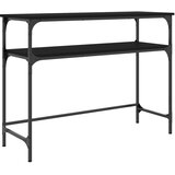  Konzolni stol crni 100 x 35,5 x 75 cm od konstruiranog drva | shoptok.hr